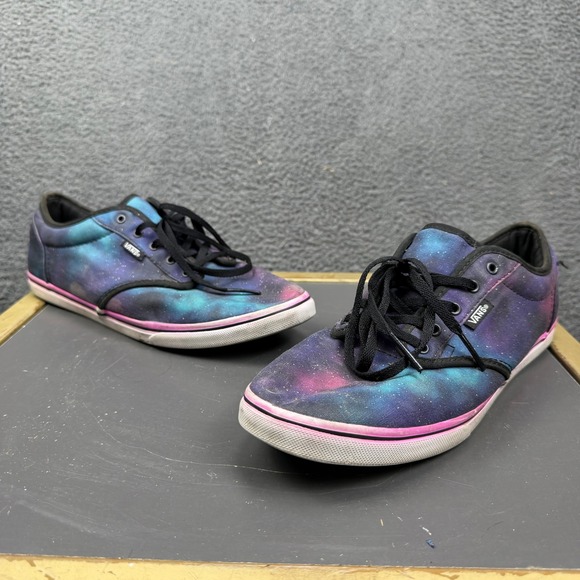 Vans Shoes - Vans Atwood Galaxy Nebula Low Top Canvas Skate Shoes Purple Blue Womens 11 TB4R